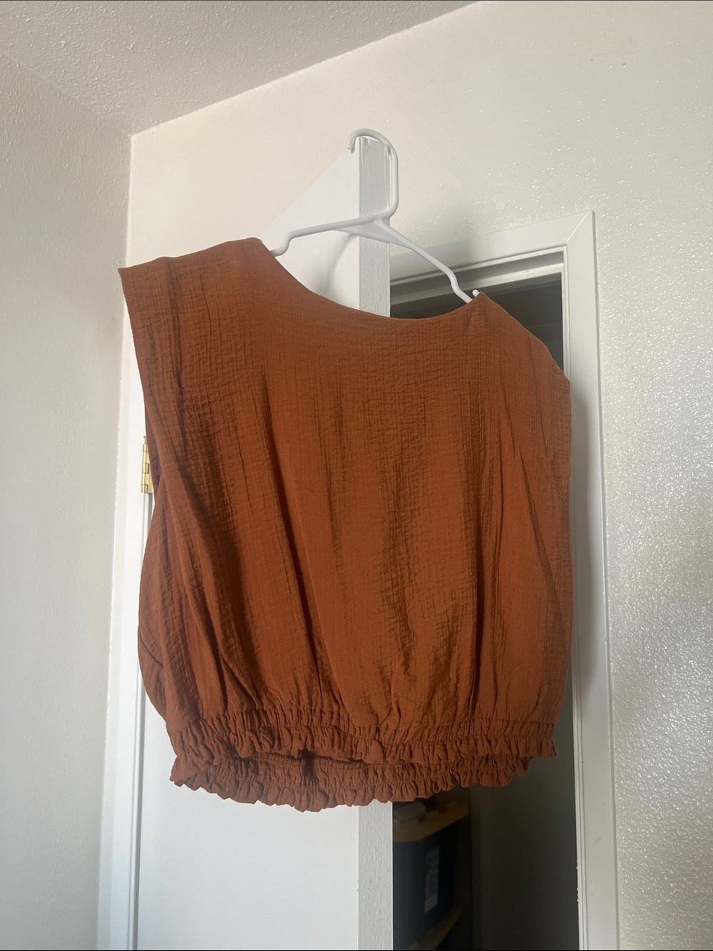 a new day Rust Brown Sleeveless Crop Top